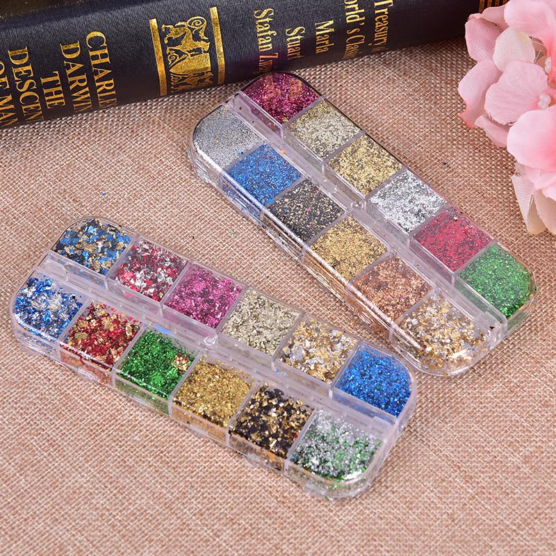 8G Nail Art Glitters Snowflake Sequins Rainbow Laser Nail Art Sequins