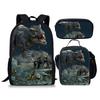 Jurassic World Dinosaurus Rugzak Set 3 Delen Student Schooltas Lunchtas Etui