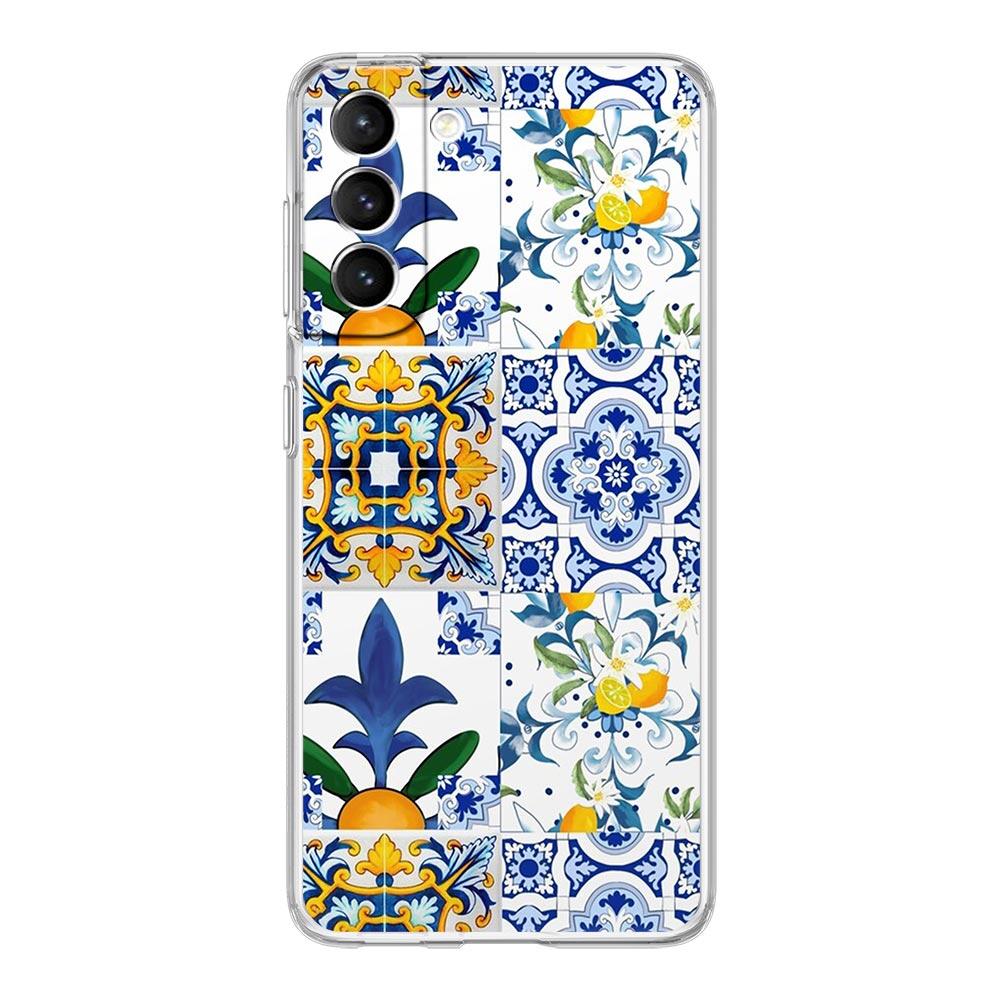 Mediterranean Lemon Clear Silicone Phone Case For Samsung Galaxy S23 S22 5G S20 Ultra S21 FE 5G S10E S9 S8 S10 Plus Soft Cover