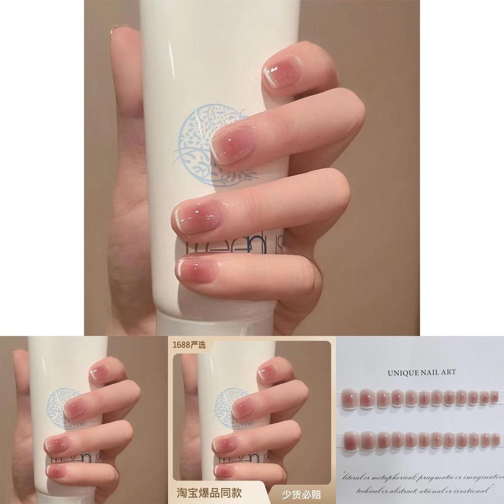 Trendy B471 Short Wearable Nail Tips With Charming Star Pattern Perfect For All Occasions