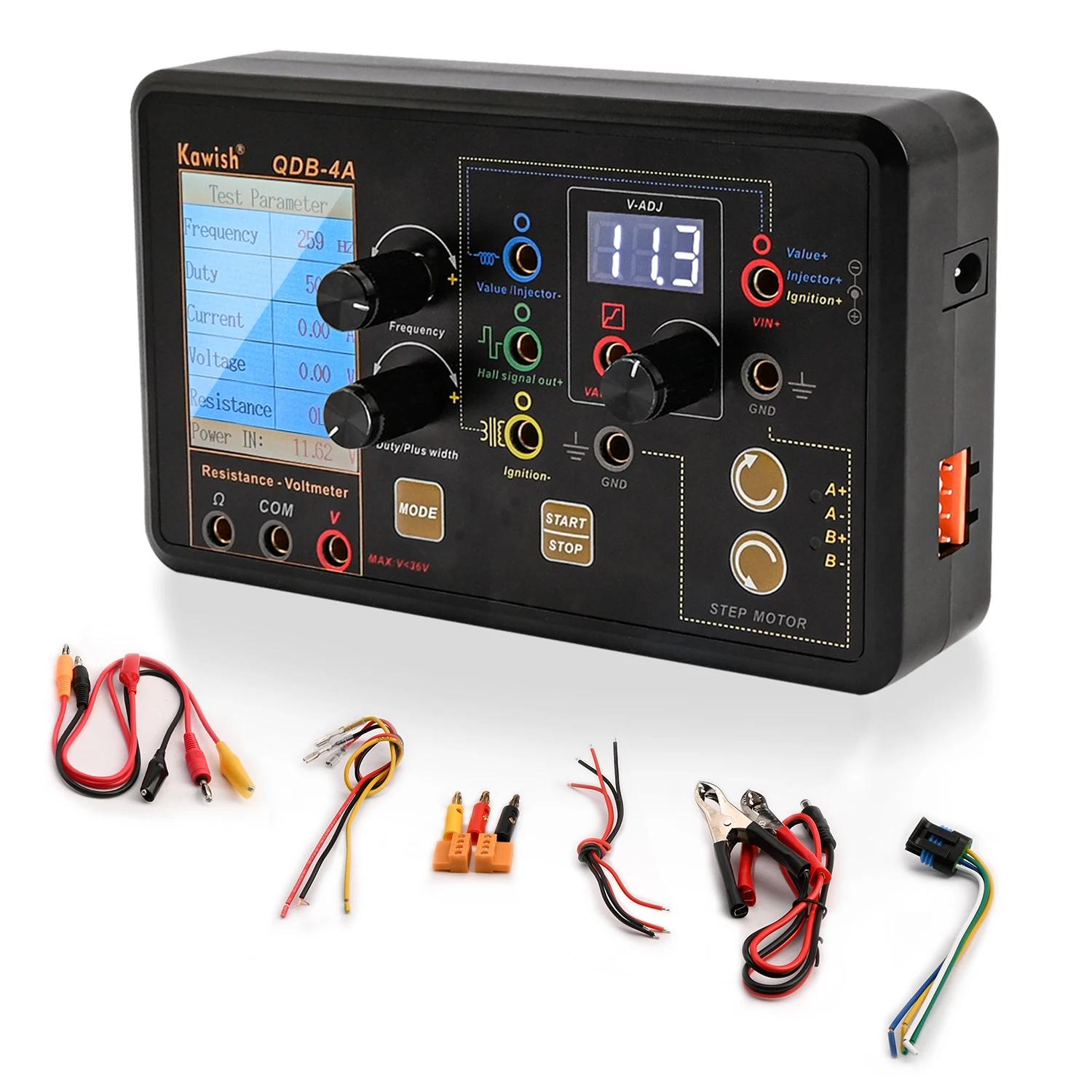 2025 NEW! Auto Ignition Coil Test Injector Solenoid Valve Idling Stepper Motor Instrument Tester Fault Detector Drive Simulator QDB-4A