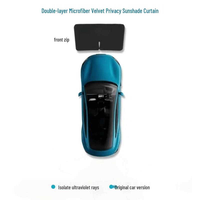 AITO M7/M8/M9 Privacy Sunshade Curtains: Microfiber Velvet, Sun Protection, Heat Insulation, for Car Windows