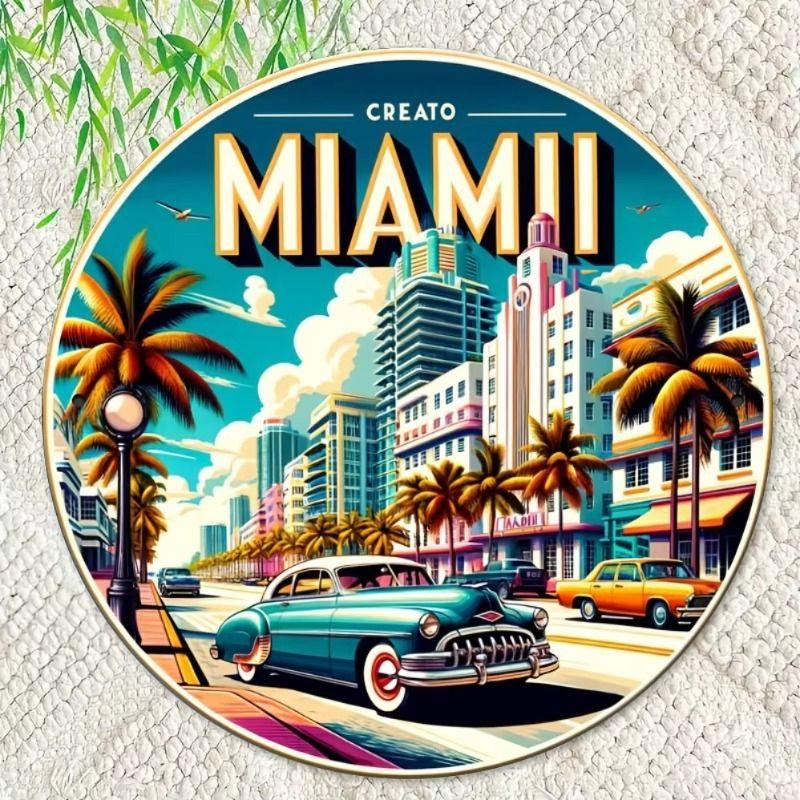Flat 2D Metal Sign Board Hanging Decorative Wall Art 20x20cm
