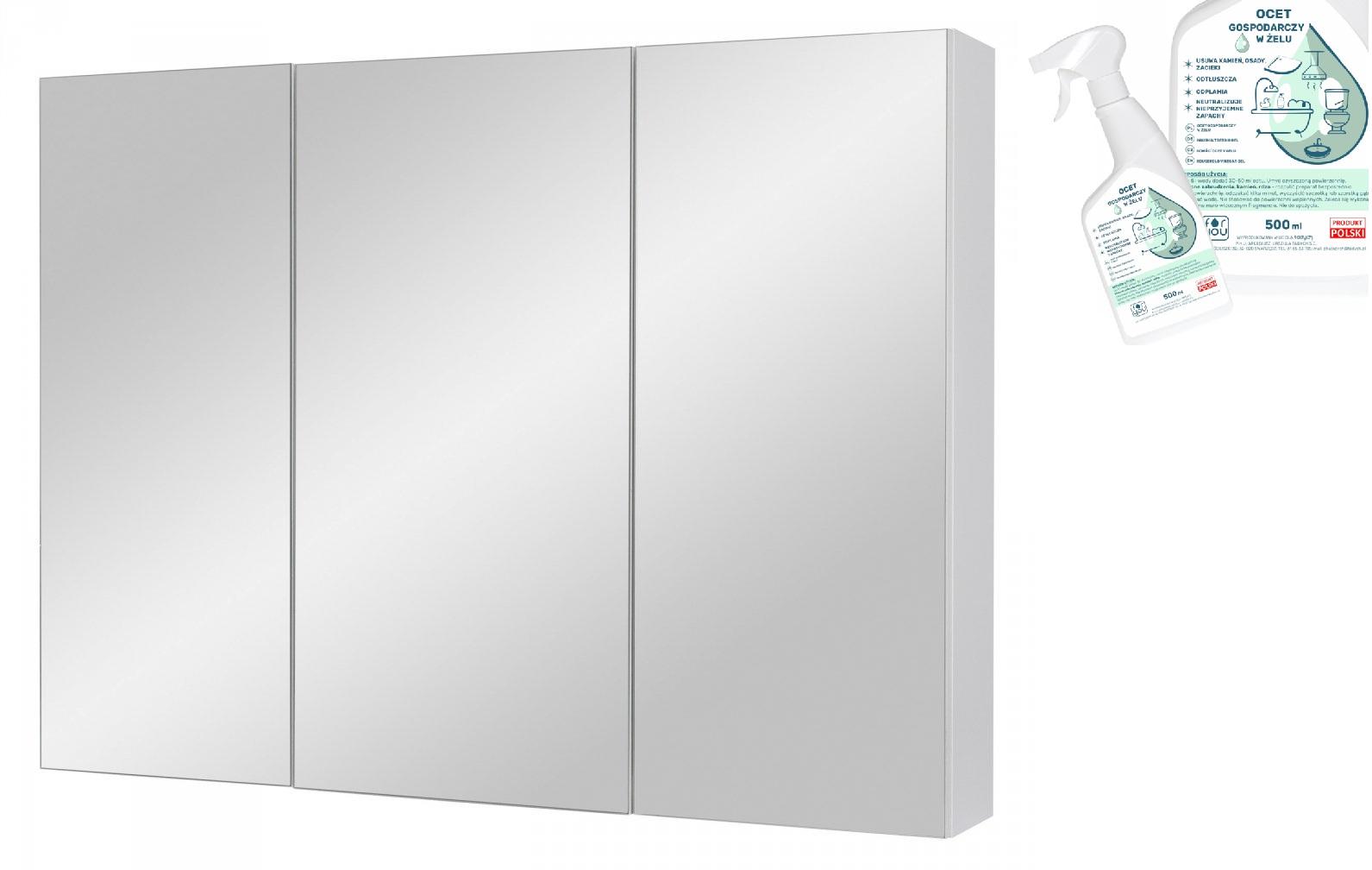 Mirror cabinet 80 cm IDA AM-MSL-803-07 free household vinegar gel