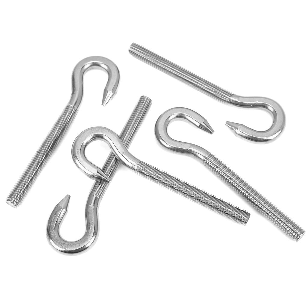 5Pcs Screw Hook Stainless Steel High Hardness Cup Hook for Mechanical Equipment HomeM8