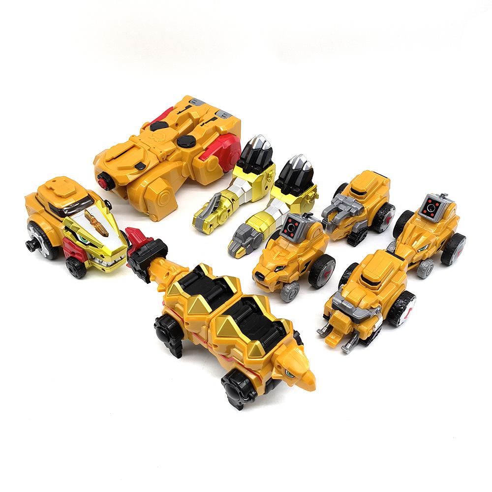 Dino Core Ultra D-Buster Tyranno Robot Trasformabile Combiner 5in1 Action Figure Senza Scatola
