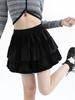 Velvet High-Waist A-line Skirt: Women's Sweet Hepburn Style for Spring/Autumn