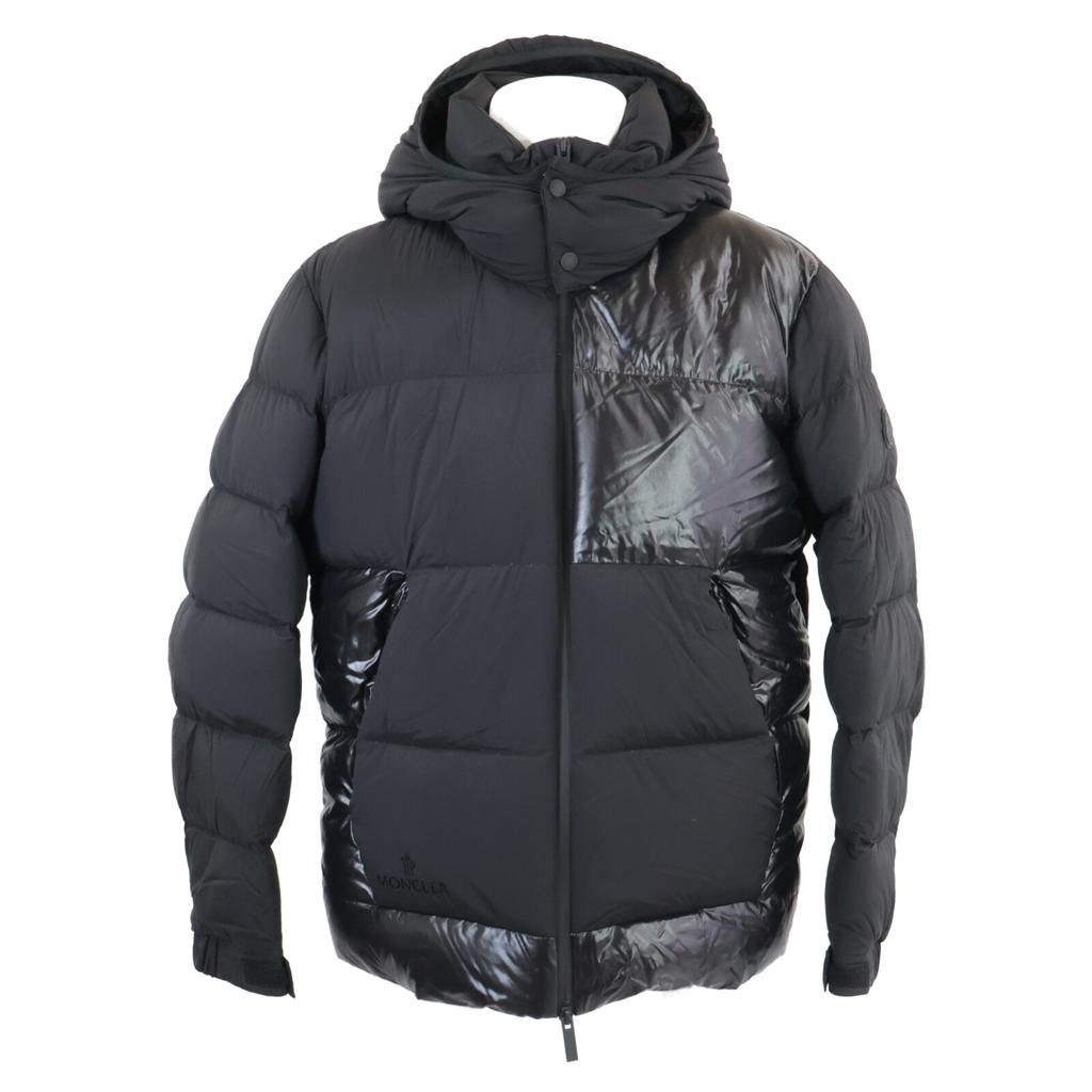 MONCLER PALLARDY/Paradise Back Logo Bi-Color Hooded Down Jacket 1 blackUsed