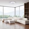 Zephyr Silver 48W Led+ Remote Fan Lamp