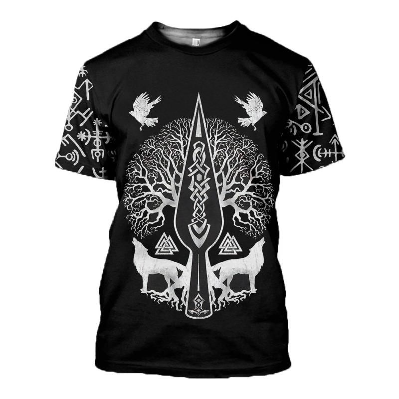 Printed Trend Men's T-shirt 3D T-shirt Fashion Digital Printed Short Sleeve Shirt