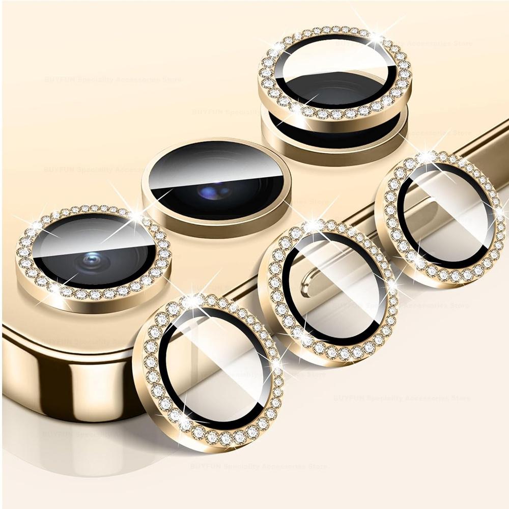 

Для Samsung Galaxy A16 4G 5G Diamond Camera Lens Protector Блестящая закаленная стеклянная задняя крышка объектива Алюминиевое металлическое кольцо Galaxy A06 A16 4G 5G - 3PCS