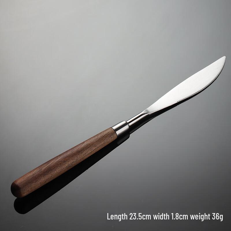 Walnut Handle 304 Stainless Steel Dinner Knife Set