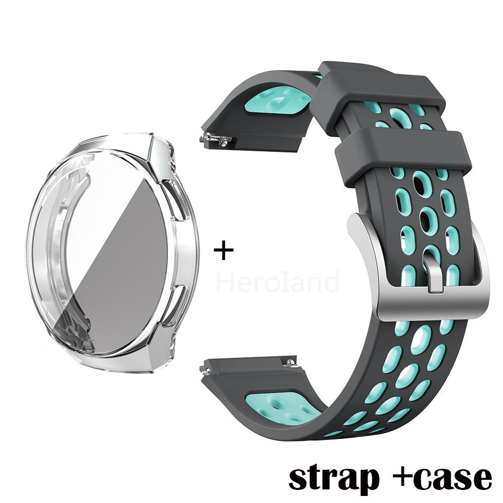 Soft Silicone Watchband For Huawei Watch GT 2e Strap Wriststrap for Huawei Watch gt 2e Bracelet Smart Wristband Protector case
