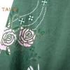 2 Pcs/Set Women T-shirt Pants Set Homewear Outfit Solid Color Floral Print Round Neck Short Sleeve Top Wide Leg Elastic Waist Loose Pants Pajamas