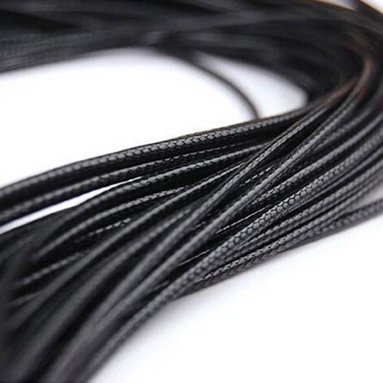 10 szt./zestaw Naszyjnik pleciony regulowany czarny sznurek ze sztucznej skóry Choker na imprezę