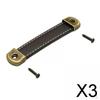 3x Recessed PU Luggage Handle Replacement Straps Travel Accessories Drawer Pull for