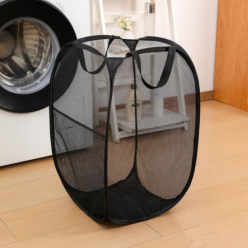 Large Capacity Laundry Basket Foldable Storage Basket with Ventilated Skeleton for Dirty Clothes Easy To Carry and Organize
