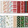 Pack of 4 Christmas Themed Transfer Paper 95x138mm Clay Earrings Water Soluble Transfer Paper for Jewelry Making