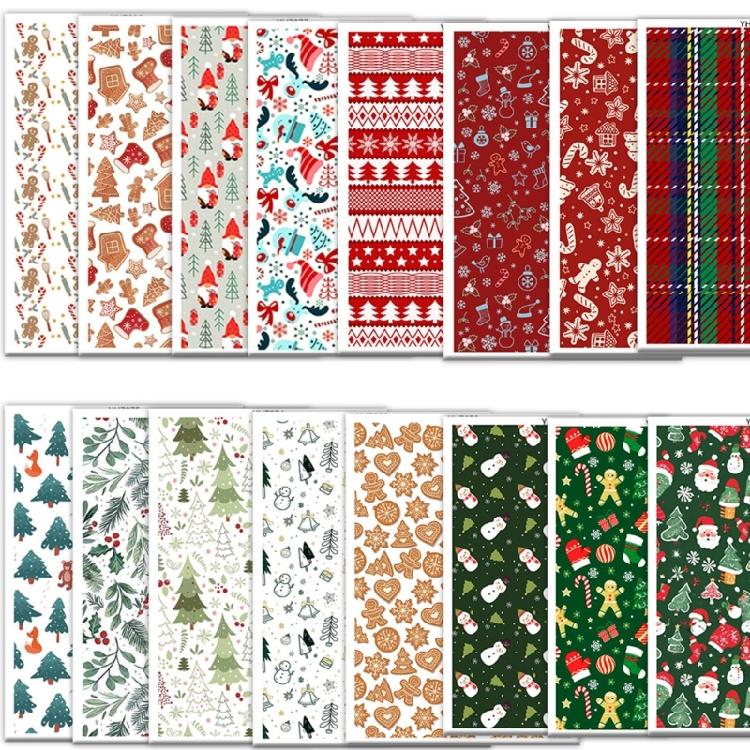 Pack of 4 Christmas Themed Transfer Paper 95x138mm Clay Earrings Water Soluble Transfer Paper for Jewelry Making