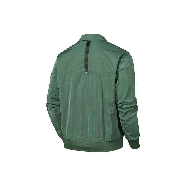 Nike Sportswear Woven Collar Solid Color Sports Jacket Men Jackets Galaxy-Green CZ9895-337
