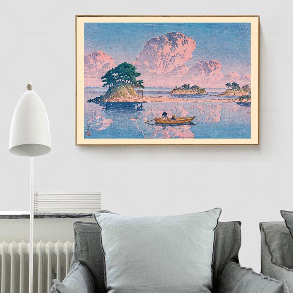 Anime Travel Prints Vintage Japanese Mount Fuji Season Landscape Posters Wall Art Canvas Painting Living Room Decoration Picture