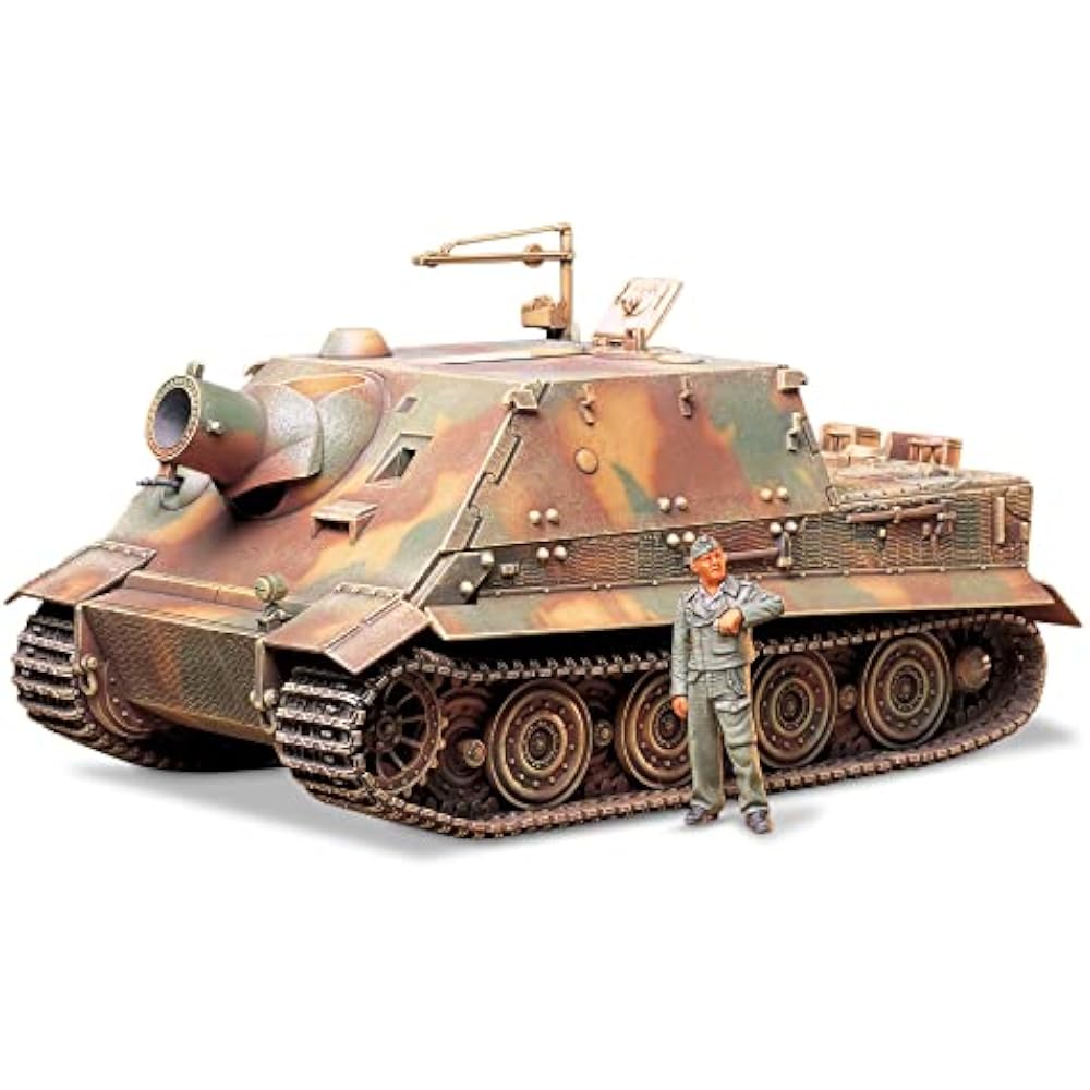 TAMIYA 1/35 Military Miniature Series No. 177 German Army 38cm Assault Mortar Storm Tiger Plastic...