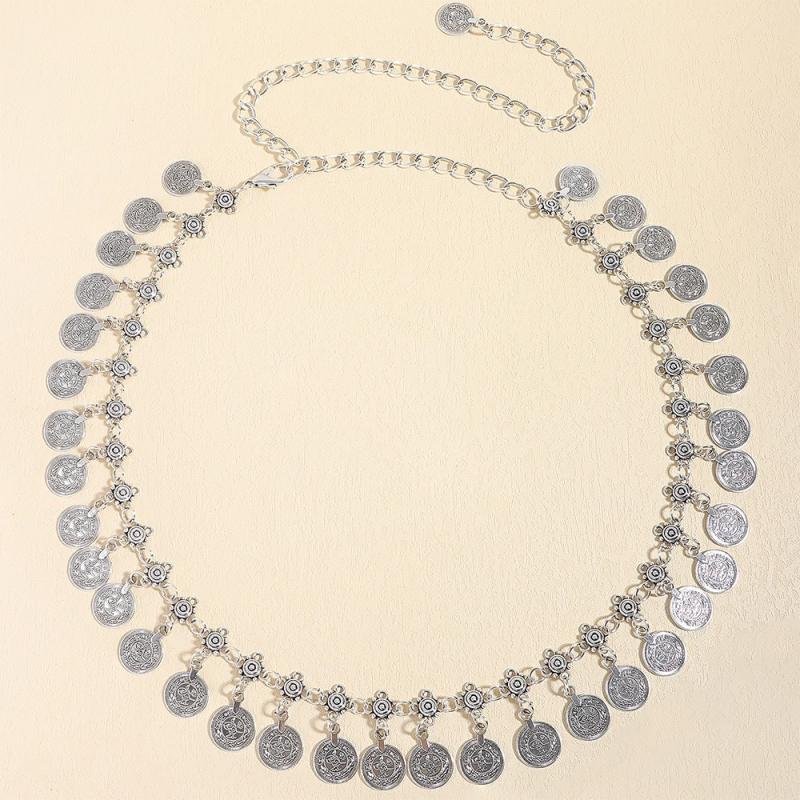 High Quality Ethnic Style Tassel Belly Dance Waist Chain Adjustable Long Golden Belt For Women Girls Fashion Dress Accessories