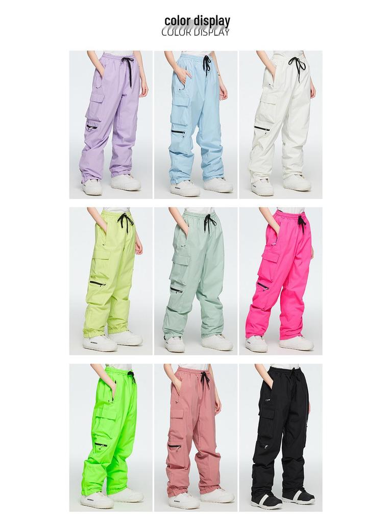 2024-25 Unisex Windproof Waterproof Ski Pants – Warm, Thick, American Snowboard Gear