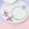 Argent 925 Chaussons de Ballet Roses Ensemble de Charms pour Bracelet à Charms d'Origine Pendentif Charme à Suspendre Bijoux DIY pour Femme Cadeau