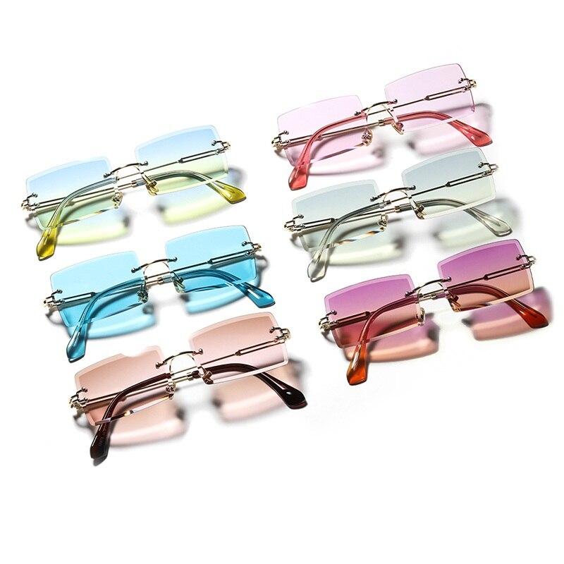Occhiali da sole retrò Donna Marca Designer Moda Rimless Gradient Occhiali  da sole Sfumature Taglio Lente Donna Occhiali da vista senza montatura  acquista in modo economico — spedizione gratuita, recensioni reali con