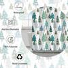 Christmas Tree Shower Curtain Winter Forest Pattern Snowflake Design Festive Decor Bath Accessories Waterproof Fabric150X210