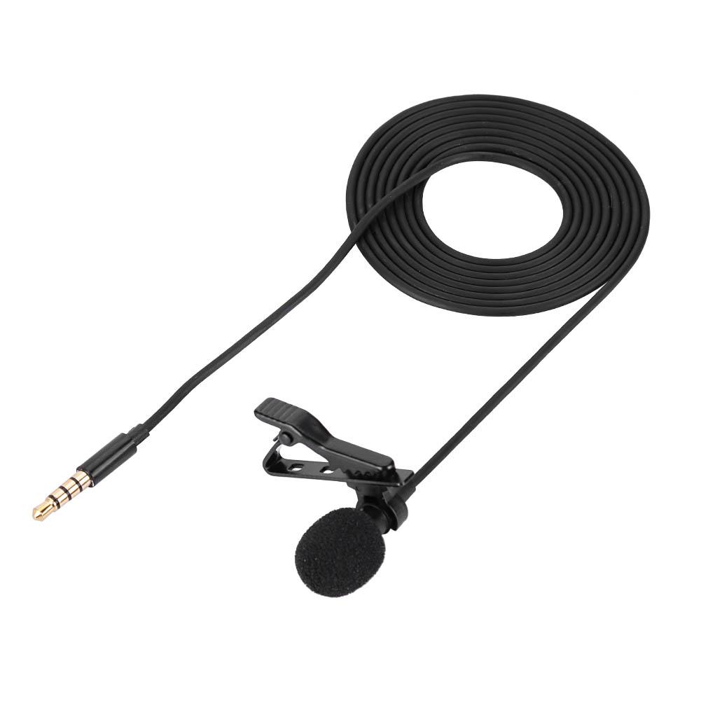Lapel Microphone Omnidirectional Condenser Mic for iPhone Samsung Android & Windows Smartphones
