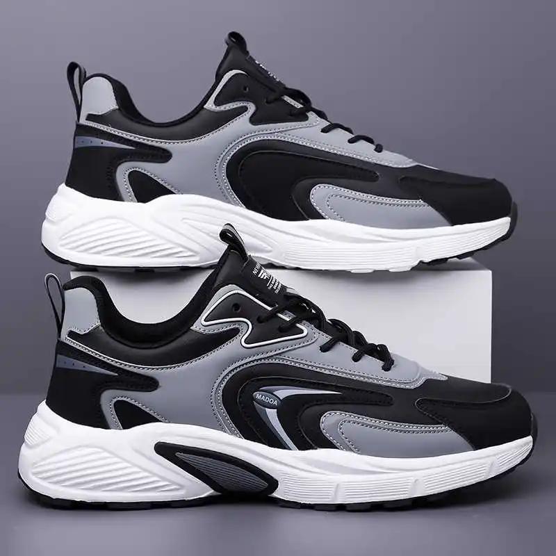 Fashion Autumn Thick Sole Vulcanization Woven Gym Shoes Man Chinese Sneakers Sport New Season Clearance Special Offers Play