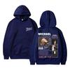 Felpa con cappuccio grafica Michajackson Re del Pop Uomo Donna Vintage Gotico Rock Felpa Uomo Hip Hop Punk Felpe con cappuccio oversize