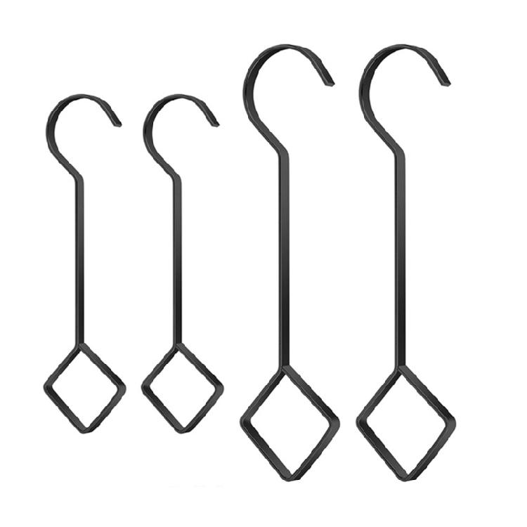 

Heavy Iron Hanging Hook 55lb Load Capacity Metal Extension Hook 4pcs for Planter Garments Home Decoration 1