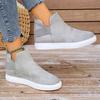 Damenschuhe in großen Größen neue flache Wildleder-Elastik-Slipper lässige Board-Schuhe Sportmode einzelne Schuhe