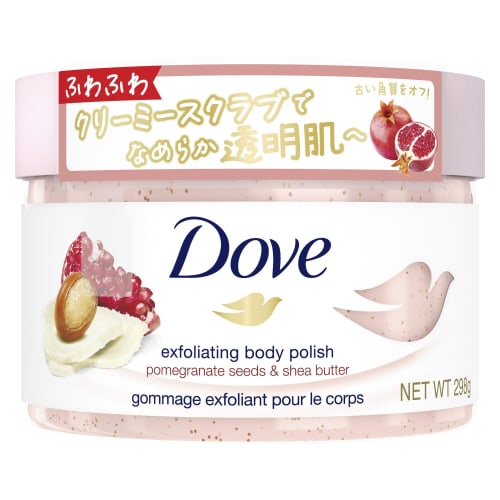 

Кремовый скраб для тела Dove с гранатом и маслом ши 298 г. Отшелушивающий уход Затемнение Прозрачность