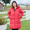 Herbst und Winter Damen verdickte Kapuzenjacke lose mittellange winddichte warme Jacke