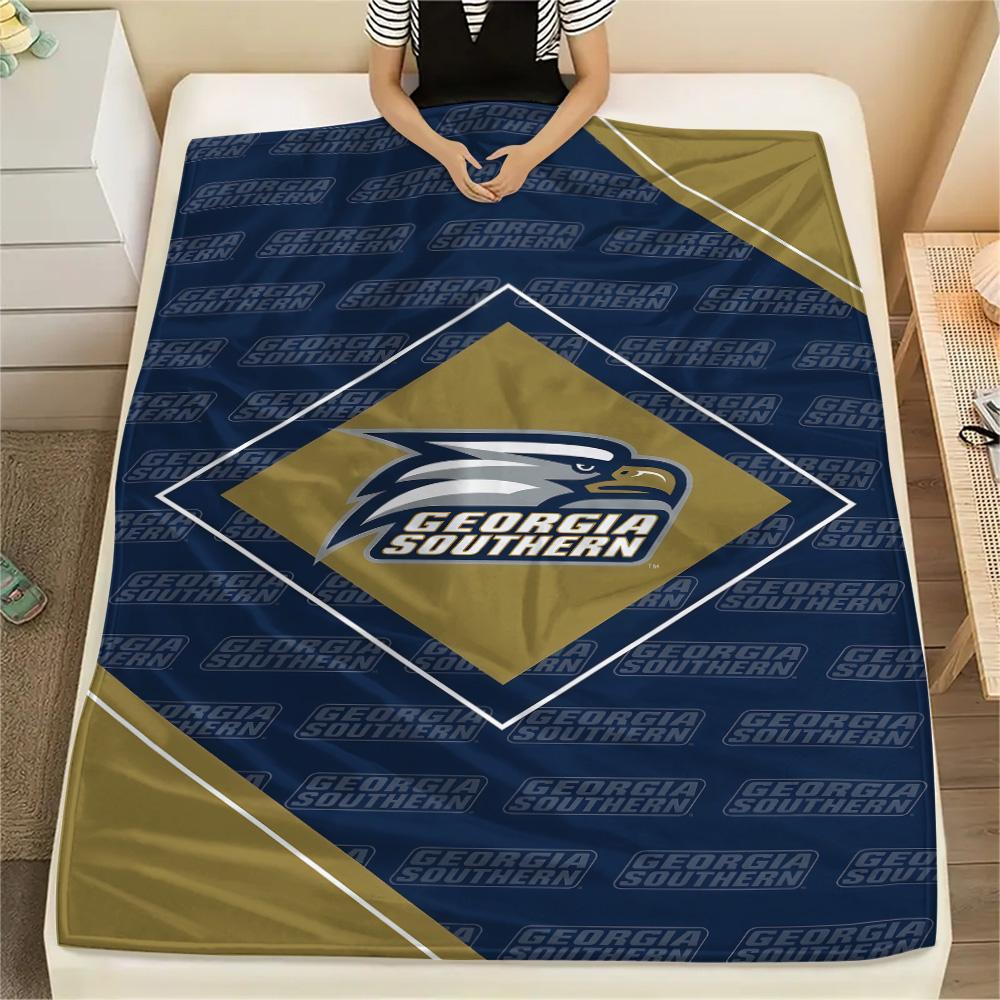 Georgia Southern Eagles Print Flannel Blanket High Quality Warm Comfortable Cover for All Seasons Perfect for Gifts Home Decor