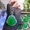 Selling Natural Hand -Carv 925 Silver Inlaid High Ice Jade Buddha Necklace Pendant Fashion Accessories Men Women Luck Gifts