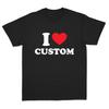 Ich liebe Individuelles Design Dein Eigenes T-Shirt Unisex Damen Lustiges Valentinstagsgeschenk Schwarz Lässig
