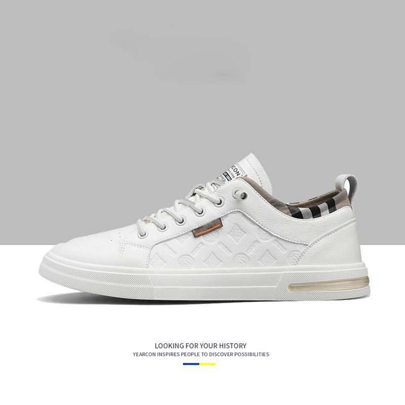 

Men s shoes spring breathable 2025 new white shoes trend board shoes versatile casual summer sports thin little white glory 44