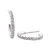 [Naot Jewelry] Women's Zirconia Hoop Earrings, Silver
