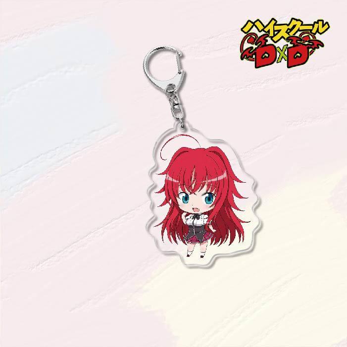 Anime High School DxD HERO Acrylic Keychains Pendant Rias Kureha Accessories Car Key Chain Key Ring Phone Bag Hanging Jewelry