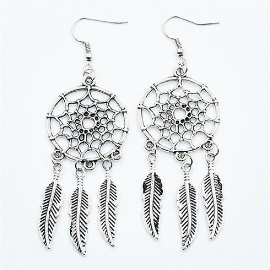 Women Fashion Bohemian Dream Catcher Drop Dangle Earring Christmas Gift Jewelry AVE