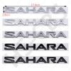 1Pc 3D ABS SAHARA Letter Car Logo Rear Trunk Emblem Badge Auto Body Fender Stickers Tailgate Decorative Stickers Accessories