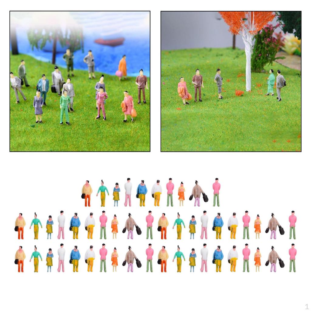 Hand Painted Figurines Tiny People Desktop Ornament Scenery Diorama Sitting Standing Figures Sand