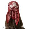 55x55cm Men's Headscarf Handshake Print Peace Dove Woman Hip Hop Face Towel Breathable Imitation Silk Arabic Square Headscarf