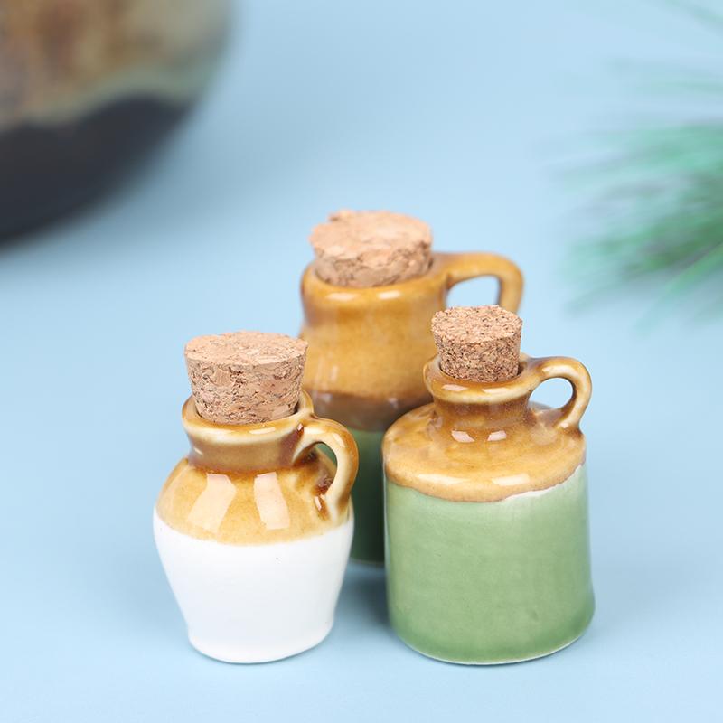 1:12 Dollhouse Miniature Ceramics Jar Seasoning Jar Kitchen Toy Home Decor