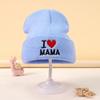 Embroidery Knitted Hat Dopamine Color Warm Windproof Cover Wool Hat Moisture